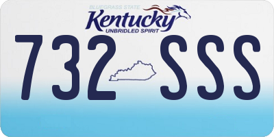 KY license plate 732SSS
