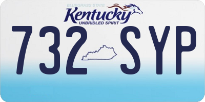 KY license plate 732SYP