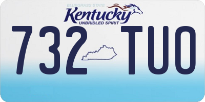 KY license plate 732TUO