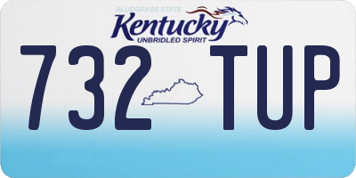KY license plate 732TUP