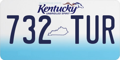 KY license plate 732TUR