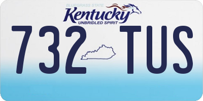 KY license plate 732TUS