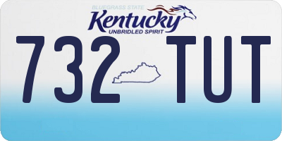 KY license plate 732TUT