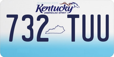 KY license plate 732TUU