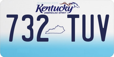KY license plate 732TUV