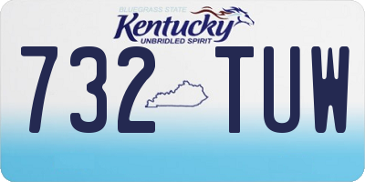 KY license plate 732TUW