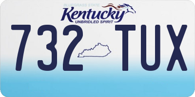 KY license plate 732TUX