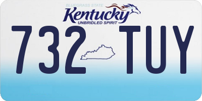 KY license plate 732TUY