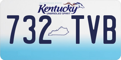 KY license plate 732TVB