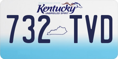 KY license plate 732TVD