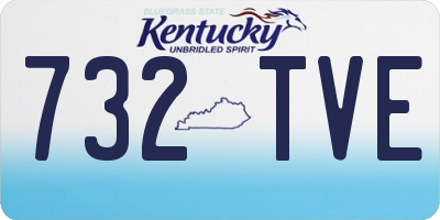 KY license plate 732TVE