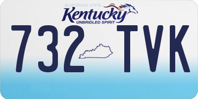 KY license plate 732TVK