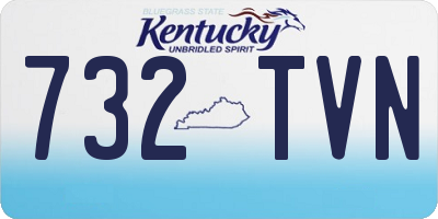 KY license plate 732TVN
