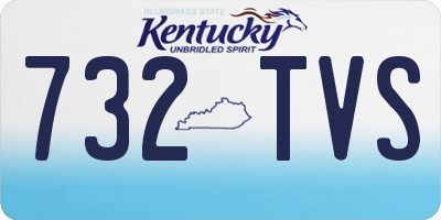 KY license plate 732TVS