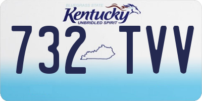 KY license plate 732TVV