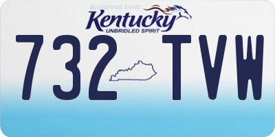 KY license plate 732TVW