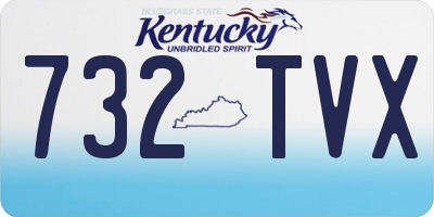 KY license plate 732TVX