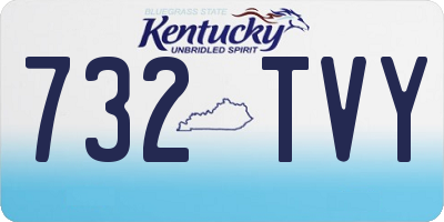 KY license plate 732TVY