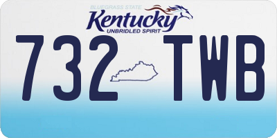 KY license plate 732TWB