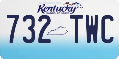 KY license plate 732TWC