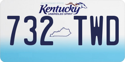 KY license plate 732TWD
