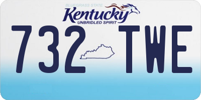 KY license plate 732TWE