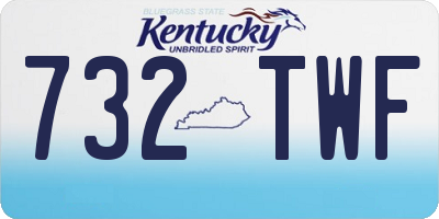 KY license plate 732TWF