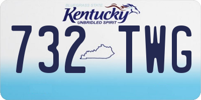 KY license plate 732TWG
