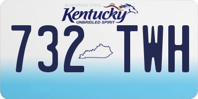 KY license plate 732TWH