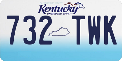 KY license plate 732TWK