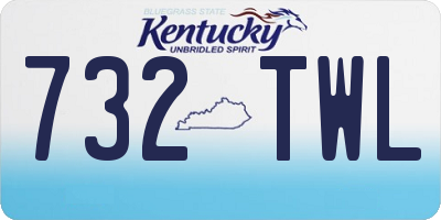 KY license plate 732TWL