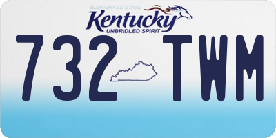 KY license plate 732TWM