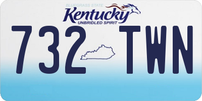 KY license plate 732TWN