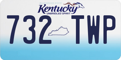 KY license plate 732TWP