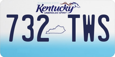 KY license plate 732TWS