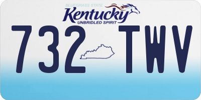 KY license plate 732TWV
