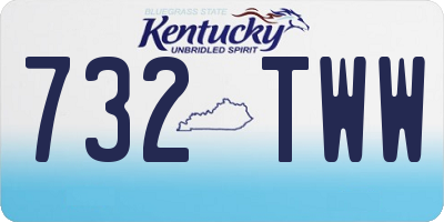 KY license plate 732TWW