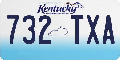 KY license plate 732TXA