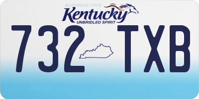 KY license plate 732TXB