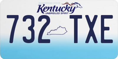 KY license plate 732TXE