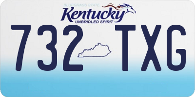 KY license plate 732TXG