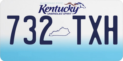 KY license plate 732TXH