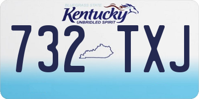 KY license plate 732TXJ