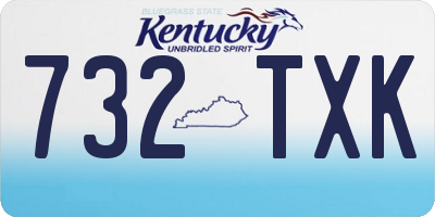 KY license plate 732TXK