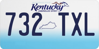 KY license plate 732TXL