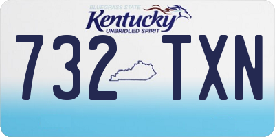 KY license plate 732TXN