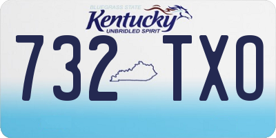 KY license plate 732TXO