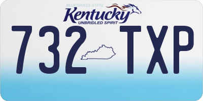 KY license plate 732TXP