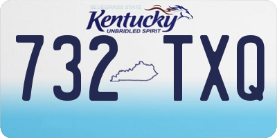KY license plate 732TXQ