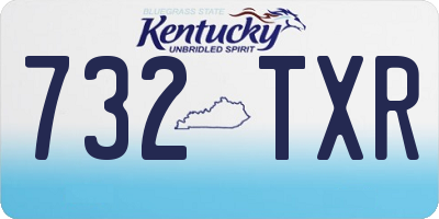 KY license plate 732TXR